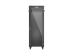 Комуникационен шкаф Lanberg rack cabinet 19" free-standing 32U/600X1000 (FLAT PACK) with glass door LCD black