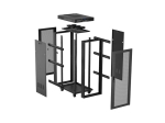Комуникационен шкаф Lanberg rack cabinet 19" free-standing 32U/600X1000 (FLAT PACK) with mesh door LCD black
