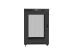 Комуникационен шкаф Lanberg rack cabinet 19" free-standing 22U/800x1000 (flat pack) with mesh door lcd black v2