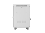 Комуникационен шкаф Lanberg rack cabinet 19" free-standing 22U/600x800 (flat pack) with glass door lcd grey v2