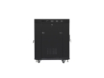 Комуникационен шкаф Lanberg rack cabinet 19" free-standing 15U/800x1000 (flat pack) with glass door lcd black v2