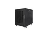 Комуникационен шкаф Lanberg rack cabinet 19" free-standing 15U/600x800 (flat pack) with mesh door black