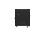 Комуникационен шкаф Lanberg rack cabinet 19" free-standing 15U/600x800 (flat pack) with mesh door black
