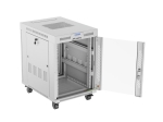 Комуникационен шкаф Lanberg rack cabinet 19" free-standing 15U/600x800 (flat pack) with glass door lcd grey v2