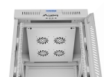 Комуникационен шкаф Lanberg rack cabinet 19" free-standing 15U/600x800 (flat pack) with glass door lcd grey v2