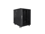 Комуникационен шкаф Lanberg rack cabinet 19" free-standing 15U/600x800 (flat pack) black