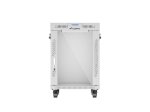 Комуникационен шкаф Lanberg rack cabinet 19" free-standing 15U/600x600 (flat pack) with glass door lcd grey v2