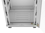 Комуникационен шкаф Lanberg rack cabinet 19" free-standing 15U/600x600 (flat pack) with glass door lcd grey v2