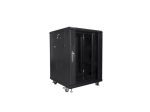 Комуникационен шкаф Lanberg rack cabinet 19" free-standing 15U/600x600 (flat pack) black