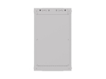 Комуникационен шкаф Lanberg rack cabinet 10" wall-mount 9U/300x300 (flat pack) with glass door grey