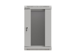 Комуникационен шкаф Lanberg rack cabinet 10" wall-mount 9U/300x300 (flat pack) with glass door grey