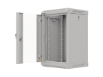 Комуникационен шкаф Lanberg rack cabinet 10" wall-mount 9U/300x300 (flat pack) with glass door grey