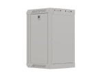 Комуникационен шкаф Lanberg rack cabinet 10" wall-mount 9U/300x300 (flat pack) with glass door grey