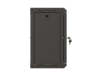 Комуникационен шкаф Lanberg rack cabinet 10" wall-mount 9U/300x300 (flat pack) with glass door black