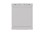 Комуникационен шкаф Lanberg rack cabinet 10" wall-mount 6U/300x300 (flat pack) with glass door grey