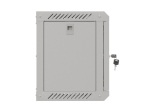 Комуникационен шкаф Lanberg rack cabinet 10" wall-mount 6U/300x300 (flat pack) with glass door grey