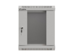 Комуникационен шкаф Lanberg rack cabinet 10" wall-mount 6U/300x300 (flat pack) with glass door grey