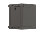 Комуникационен шкаф Lanberg rack cabinet 10" wall-mount 6U/300x300 (flat pack) with glass door black