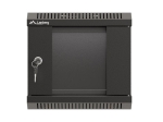 Комуникационен шкаф Lanberg rack cabinet 10" wall-mount 4U/300x300 (flat pack) with glass door black