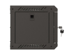 Комуникационен шкаф Lanberg rack cabinet 10" wall-mount 4U/300x300 (flat pack) with glass door black