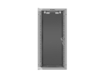 Комуникационен шкаф Lanberg rack cabinet 10" wall-mount 12U/280x310 for self-assembly with glass door grey (flat pack)