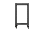 Комуникационен шкаф Lanberg open rack 19" 18U 600x800 black