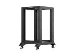 Комуникационен шкаф Lanberg open rack 19" 18U 600x800 black