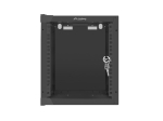Комуникационен шкаф Lanberg rack cabinet 10" wall-mount 6U / 280x310 for self-assembly (flat pack), black
