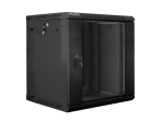 Комуникационен шкаф Lanberg rack cabinet 19" double-section wall-mount 12U / 600x600 for self-assembly (flat pack), black