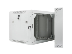 Комуникационен шкаф Lanberg rack cabinet 19" double-section wall-mount 9U / 600x600 for self-assembly (flat pack), grey