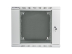 Комуникационен шкаф Lanberg rack cabinet 19" double-section wall-mount 9U / 600x600 for self-assembly (flat pack), grey