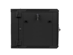 Комуникационен шкаф Lanberg rack cabinet 19" double-section wall-mount 9U / 600x600 for self-assembly (flat pack), black
