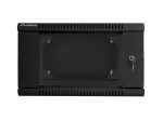Комуникационен шкаф Lanberg rack cabinet 19" double-section wall-mount 6U / 600x600 for self-assembly (flat pack), black