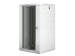 Комуникационен шкаф Lanberg rack cabinet 19" wall-mount 22U / 600x600 for self-assembly (flat pack), grey