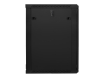 Комуникационен шкаф Lanberg rack cabinet 19" wall-mount 18U / 600x600 for self-assembly (flat pack), black