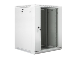 Комуникационен шкаф Lanberg rack cabinet 19" wall-mount 15U / 600x600 for self-assembly (flat pack), grey