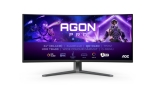 Монитор AOC AG346UCD, 34" Curved 1800R QD-OLED, 3440x1440@175Hz, 0.03msGtG, 1000 cd/m2, 1.5M:1, 80M:1DCR, Adaptive Sync, FlickerFree, Low Blue Light, 8Wx2, Tilt, Height Adjust, Swivel, 2xHDMI, DP, USB hub
