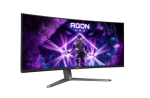 Монитор AOC AG346UCD, 34" Curved 1800R QD-OLED, 3440x1440@175Hz, 0.03msGtG, 1000 cd/m2, 1.5M:1, 80M:1DCR, Adaptive Sync, FlickerFree, Low Blue Light, 8Wx2, Tilt, Height Adjust, Swivel, 2xHDMI, DP, USB hub
