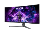 Монитор AOC AG346UCD, 34" Curved 1800R QD-OLED, 3440x1440@175Hz, 0.03msGtG, 1000 cd/m2, 1.5M:1, 80M:1DCR, Adaptive Sync, FlickerFree, Low Blue Light, 8Wx2, Tilt, Height Adjust, Swivel, 2xHDMI, DP, USB hub