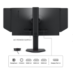 Монитор BenQ ZOWIE XL2566X+, 24.1", 400Hz, FHD FAST TN, For Esports, CS2, Valorant, DyAc 2, Shield, S Switch, Black eQualizer, Color Vibrance, LBL, Flicker-free, K Locker, XL Setting to Share, 3x HDMI (2.0), DP (1.4), 3.5 Jack, Swivel, Tilt, Height adj. 1