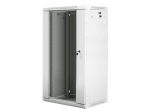 Комуникационен шкаф Lanberg rack cabinet 19" wall-mount 22U / 600x450 for self-assembly (flat pack), grey