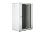 Комуникационен шкаф Lanberg rack cabinet 19" wall-mount 18U / 600x450 for self-assembly (flat pack), grey