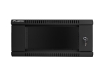 Комуникационен шкаф Lanberg rack cabinet 19" wall-mount 4U / 600x450 for self-assembly (flat pack), black