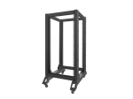 Комуникационен шкаф Lanberg open rack 22U 600x800, black