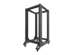 Комуникационен шкаф Lanberg open rack 22U 600x800, black