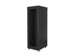 Комуникационен шкаф Lanberg rack cabinet 19" free-standing 42U / 800x800 self-assembly flat pack with mesh door, black