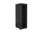 Комуникационен шкаф Lanberg rack cabinet 19" free-standing 42U / 800x800 self-assembly flat pack with mesh door, black