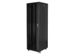 Комуникационен шкаф Lanberg rack cabinet 19" free-standing 42U / 600x800 self-assembly flat pack, black