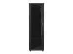 Комуникационен шкаф Lanberg rack cabinet 19" free-standing 42U / 600x800 self-assembly flat pack, black