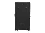 Комуникационен шкаф Lanberg rack cabinet 19" free-standing 27U / 600x800 self-assembly flat pack, black